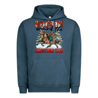 Pigment Midnight Navy Rockin Around The Christmas Tree Rodeo Urban Hoodie - FaDigitalArtStudio