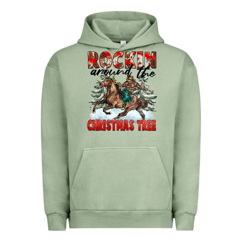 Rockin Around The Christmas Tree Rodeo Urban Hoodie by FaDigitalArtStudio | Teevron