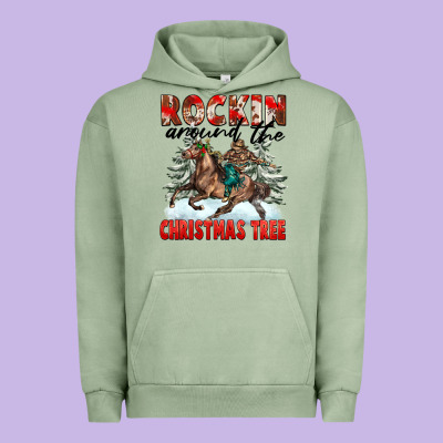 Rockin Around The Christmas Tree Rodeo Urban Hoodie Designed By Fadigitalartstudio