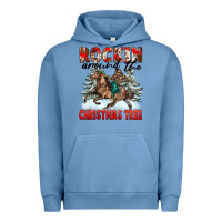 Pigment Pebble Blue Rockin Around The Christmas Tree Rodeo Urban Hoodie - FaDigitalArtStudio