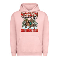 Pigment Salmon Rockin Around The Christmas Tree Rodeo Urban Hoodie - FaDigitalArtStudio
