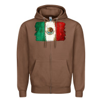 Chestnut Mexican Flag Zipper Hoodie - texasbilliewilder