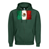 Sports Green Mexican Flag Zipper Hoodie - texasbilliewilder