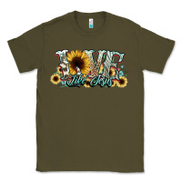 Army Green love like jesus sunflowers Classic Tee - NancyCooperArtShop