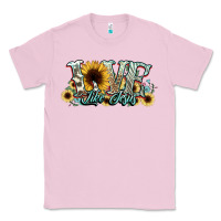 Bubblegum Pink love like jesus sunflowers Classic Tee - NancyCooperArtShop