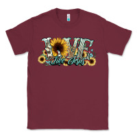 Burgundy love like jesus sunflowers Classic Tee - NancyCooperArtShop