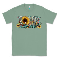 Sage love like jesus sunflowers Classic Tee - NancyCooperArtShop
