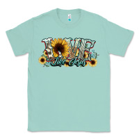 Seafoam love like jesus sunflowers Classic Tee - NancyCooperArtShop