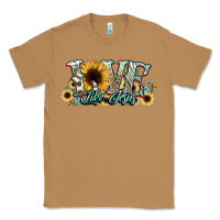 Toasted Coconut love like jesus sunflowers Classic Tee - NancyCooperArtShop
