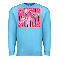 Ocean Blue cancer awareness american flag Premium Sweatshirt - CowGirlArtShop