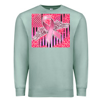 Seafoam cancer awareness american flag Premium Sweatshirt - CowGirlArtShop