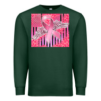 Sports Green cancer awareness american flag Premium Sweatshirt - CowGirlArtShop