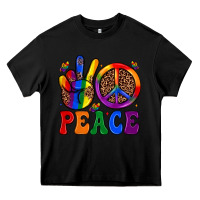 Black peace Heavy Core Tee - JahusDesignShop