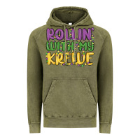 Vintage Olive rollin with my krewe Vintage Hoodie - MaliasSmallBusiness