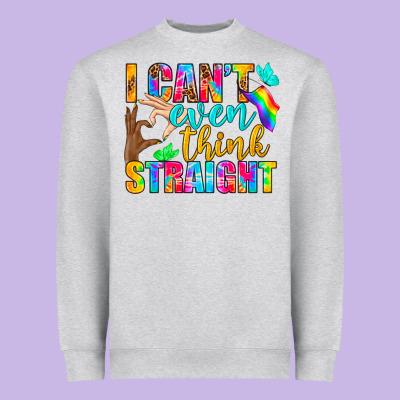 Lgbtq I Can't Even Think Straight Heavyweight Sweatshirt Designed By Bundleandbundleshop