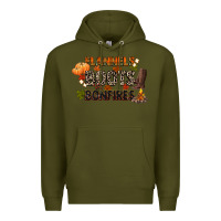 Army Green flannels boots and bonfires Premium Hoodie - CowGirlArtShop