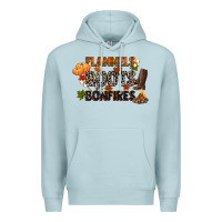 Blue Mist flannels boots and bonfires Premium Hoodie - CowGirlArtShop