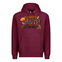 Burgundy flannels boots and bonfires Premium Hoodie - CowGirlArtShop
