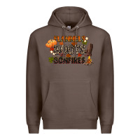 Coffee flannels boots and bonfires Premium Hoodie - CowGirlArtShop