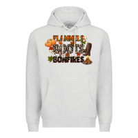 Dove Grey flannels boots and bonfires Premium Hoodie - CowGirlArtShop