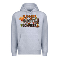 Heather Grey flannels boots and bonfires Premium Hoodie - CowGirlArtShop