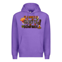 Purple flannels boots and bonfires Premium Hoodie - CowGirlArtShop