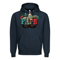 Navy Mexican Papa Zipper Hoodie - texasbilliewilder