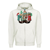 Oatmeal Heather Mexican Papa Zipper Hoodie - texasbilliewilder
