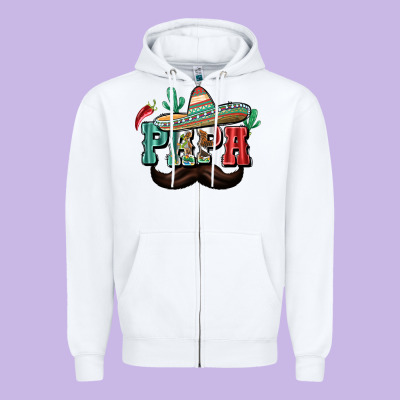 Mexican Papa Zipper Hoodie Designed By Texasbilliewilder