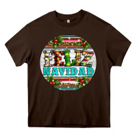 Chocolate Brown Christmas feliz navidad Heavy Core Tee - Artiststas
