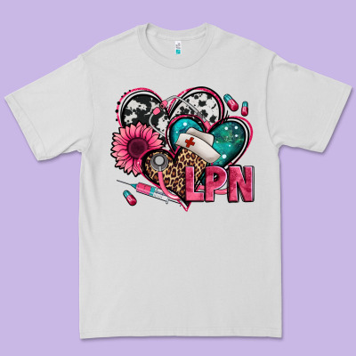 Lpn Licensed Practical Nurse Hearts Premium Tee Designed By Jasminsmagicworld
