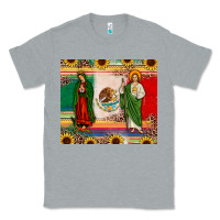 Heather Grey mexico flag our lady of guadalupe san judas sunflower Classic Tee - JahusDesignShop