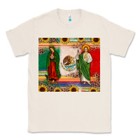 Natural mexico flag our lady of guadalupe san judas sunflower Classic Tee - JahusDesignShop
