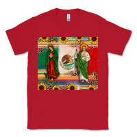 Red mexico flag our lady of guadalupe san judas sunflower Classic Tee - JahusDesignShop