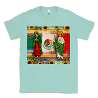 Seafoam mexico flag our lady of guadalupe san judas sunflower Classic Tee - JahusDesignShop