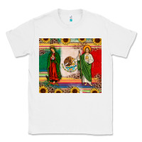 White mexico flag our lady of guadalupe san judas sunflower Classic Tee - JahusDesignShop
