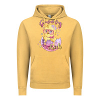 Vintage Mustard groovy chick easter Vintage Hoodie - MaliasSmallBusiness