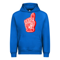 Cobalt number one foam finger Urban Hoodie - FaDigitalArtStudio