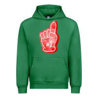 Emerald number one foam finger Urban Hoodie - FaDigitalArtStudio