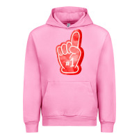 Fuchsia Pink number one foam finger Urban Hoodie - FaDigitalArtStudio