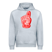 Heather Grey number one foam finger Urban Hoodie - FaDigitalArtStudio