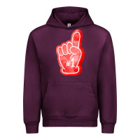Mauve Wine number one foam finger Urban Hoodie - FaDigitalArtStudio