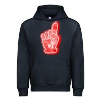 Navy number one foam finger Urban Hoodie - FaDigitalArtStudio