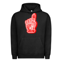 Pigment Black number one foam finger Urban Hoodie - FaDigitalArtStudio