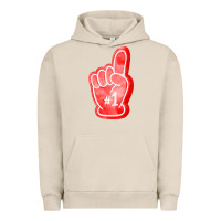 Pigment French Oak number one foam finger Urban Hoodie - FaDigitalArtStudio