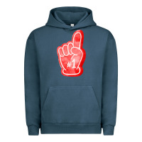Pigment Midnight Navy number one foam finger Urban Hoodie - FaDigitalArtStudio