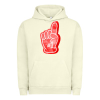 Pigment Pistachio number one foam finger Urban Hoodie - FaDigitalArtStudio