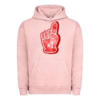 Pigment Salmon number one foam finger Urban Hoodie - FaDigitalArtStudio