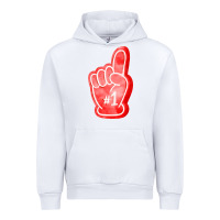 White number one foam finger Urban Hoodie - FaDigitalArtStudio
