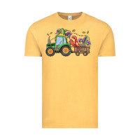 Vintage Mustard mardi gras tractor Vintage Tee - MaliasSmallBusiness